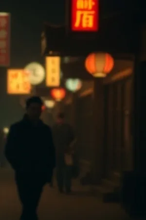 雪地里一棵开花的树与远处守林小屋，对应《第七个春天》的第七年纪录场景